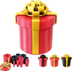 Annoying Gift Box with Screws,Prank Gifts,Puzzle Gift Box,Prank Gifts for Adults,Money Puzzle,Annoying Nested Screw Gift box,Reusable Perfect Money Puzzles for Birthday Christmas White Elephant Party (1-hongj)