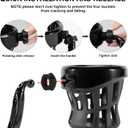 PSLER Motorcycle Drink Cup Holder Handlebar Mount Universal for Dyna Fat Bob Touring Road Glide Street Electra Glide Softail 1996-up Goldwing GL1800 2018-up