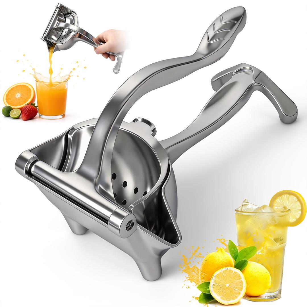 Hand Juicer Squeezer,2026 Upgraded Fruit Juice Squeezer,Metal Juicer Hand Press with Detachable Filter & Ergonomic Grip,Easy to Use & Clean (1pc)