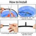 Unoutur 300 Pcs Barbed Connectors Drip Irrigation Fittings Kit, 1/4" Drip Irrigation Kit for Garden Flower Pot Greenhouse Lawn (Straight Barbs,Single Barbs,Tees,Elbows,End Plug,4-Way Coupling)