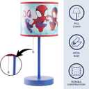 Marvel Spidey and His Amazing Friends Table Lamp,Kids Stick Lamp with Pull Chain by Idea Nuova,Fun Bedroom or Nightstand Lighting,Official Spidey Decor