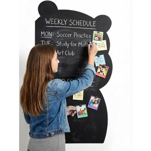 Cartoon-Style Magnetic Wall Chalk Board for Kids - Peel & Stick Magnetic Board for Drawing, Writing & Learning - Chalkboard Wall Sticker for Playrooms, Bedrooms, Classrooms & Homeschool - Bear