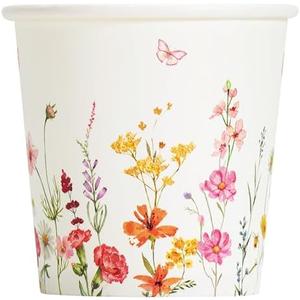 Crisky 300 Pack Paper Bathroom Cups 3oz Disposable Small Mouthwash, Elegant Floral Design, Hot/Cold Beverage Coffee, Dessert for Birthday Parties, Home-use, Picnics, Ceremonies