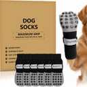 6 PCS Non-Slip Dog Socks to Prevent Licking Paws, Double Sides Grip Dog Socks for Hardwood Floors, Traction Control & Paw Protectors for Small Medium Large Senior Dogs - Size XL