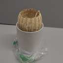 Boho Rattan Table Lamp - 3 Color Temperature, Handwoven Nightstand Lamp for Bedroom & Living Room