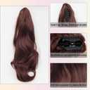 DAXSRXI Claw Clip Ponytail Extension, Clip in Ponytail, 14 Inch, 33A | Dark Auburn, Ponytail Extension, Pony Tails Hair Extensions, Hair Ponytail Extension
