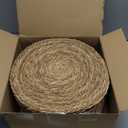 Elcoho 20 Pieces Round Woven Placemats 12 Inch Boho Rattan Placemats Farmhouse Braided Place Mats Woven Plate Chargers Rustic Wicker Table Mats for Dining Table