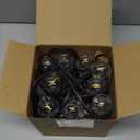 Brightown Outdoor String Lights, 50FT 25 G40 Bulbs Shatterproof Patio Lights, IP65 Waterproof Dimmable Hanging Connectable Globe LED Outdoor Lights for Backyard, Bistro, Porch, Deck, Balcony (Black)