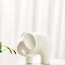 Modern Simple Ceramic White Elephant Living Room Home Office Decoration (Small White Elephant)