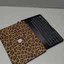 Compatible with MacBook Air 13.6 inch Case 2022-2025 M4 A3240 M3 A3113 M2 A2681,for Mac Air 13 Leather Cheetah Print Tortoise Shell Case & Keyboard Cover for MacBook Air13 M4,Leopard Brown
