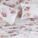 DAUAOTO Twin XL Cotton Sheets Set Printed Bedding Sets, Up to 14" Deep Mattress, Floral Pattern Bedlinen for Twin Extra Long Bed, Hydrangea Blush
