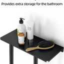 STWWO Towel Racks for Bathroom, Bathroom Towel Storage Wall Mounted 30 inch with Shelf Can Holds 6 Large Towels, Wall Towel Rack for Rolled Towels, Black