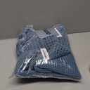 RESARE Waffle Bathroom Runner Rugs, Super Absorbent Bath Mat Non Slip Washable Quick Dry, Upgraded Ultra Soft Boho Bath Rugs with Tassels for Hallway Bedroom Laundry Room, 2'x5'(24"x60"), Blue