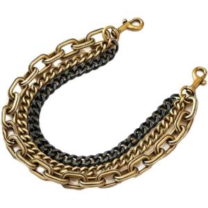 MORWLAT Gold Bag and Purse Charm Chain for Handbags, Two-Tone Vintage Charm Key Chain Pendant, Trendy Jewelry Gift for Women
