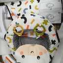 Fisher-Price Portable Baby Chair, Cute Cow Sit-Me-Up Floor Seat with BPA-Free Teether & Clacker Newborn Developmental Toys