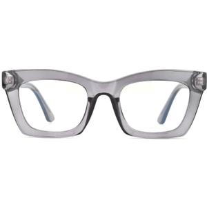 REAVEE Oprah Style Reading Glasses for Women, Blue Light Blocking Cute Oversized Square Computer Readers Spring Hinge, Magnification 2.0,  2 Pcs
