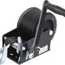 3500lbs Hand Winch Boat Winch, Hand Crank Winch with 8m (26ft) Strap Manual Winches, Two-Way Two-Speed Adjustable Boat Trailer Winch, Corrosion Resistant Towing Winches