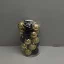 2.36In Velvet Christmas Ball Ornaments, 25PCS Black/Gold Flocked Christmas Tree Hanging Decorations, for Home Holiday Wedding Indoor Xmas Party Decor.