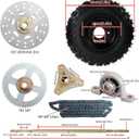 Bruce & Shark 29" Rear Axle Assembly Complete Wheel Hub Kit for Go Kart Quad Trike Drift Bikes go kart wheels go kart rear axle kit