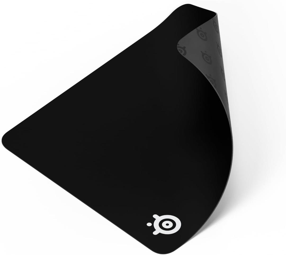 SteelSeries QcK Large Gaming Mousepad  Black  Non-Slip Silicone Rubber Base  Peak Tracking and Stability  Optimized for Gaming Sensors  490 mm x 420 mm  FPS, MOBAs, RTS, MMO
