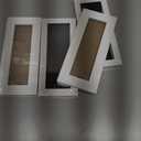 Briwooody 4 Pack Photo Booth Frames 2x6 Photo Strip Frame with Stand Wooden Wall and Tabletop Display Film Picture Holder with Clear Glass for Wedding Grad Baby Shower Picture Booth (White)