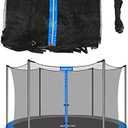Trampoline Replacement Safety Enclosure Net for 6 Straight Poles Round Frame Trampolines, Breathable and Weather-Resistant Trampoline Net with Adjustable Straps (Net Only)