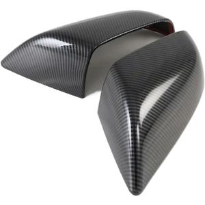 Compatible For Tesla Model S 2014-2017 2018 2019 2020 Carbon Fiber Rearview Side Mirror Cover Trim Protection Cap Accessories Car Styling(Carbon Fiber Style)