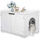 Pet Republic Hidden Cat Litter Box Enclosure Cat Litter Box Furniture Washroom House Table Nightstand (White) size : Dimensions22.8"L x 15.7'' x 23.6"H