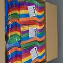 Kochorie 504 Pcs Rainbow Party Supplies Set, Colorful Disposable Paper Tableware Set 7 inch & 9 inch Plates Cups Napkins Cutlery for Birthday Baby Shower Rainbow Neon Party Decorations, Serve 72