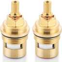 Faucet Cartridge Replacement for Kohler 1000187 1000188, Ceramic Valve Faucet Replacement Parts use in Deck Faucets with 3/4 inch Valves (Cold+Hot Cartridge)