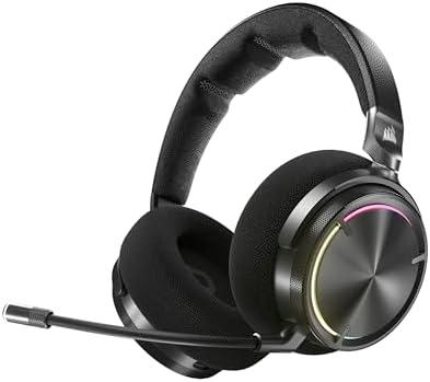 Corsair Virtuoso MAX Wireless Gaming Headset – Dolby Atmos, Active Noise Cancelling, Sonarworks SoundID, Simultaneous 2.4GHz Wireless & Bluetooth, 50mm Graphene Drivers, PC, Mac, PS5/PS4 – Carbon