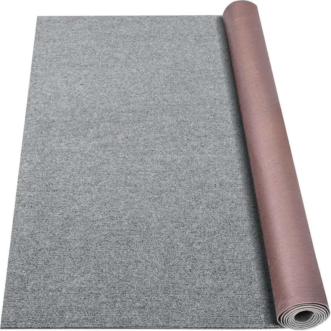 Marine Carpet,5 FT x 20 FT Smoke Gray Indoor Outdoor Carpet 0.2" Thick Boat Carpet with Water-Proof TPE Backing, Non-Slide Outdoor Marine Carpet Roll for Home, Patio, Porch, Deck