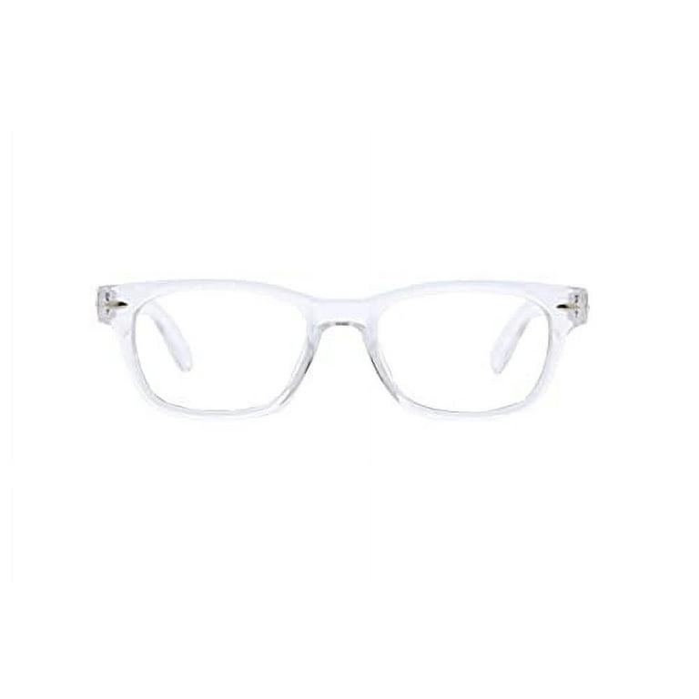 Peepers by PeeperSpecs Unisex-adult Clark Square Blue Light Blocking Reading Glasses, Clear,  +3.25
