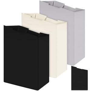 Windyun 3 Pcs Hypotenuse Laundry Sorter Replacement Bags Hamper Cart Removable Replacement Bags Laundry Storage Organizer Bag Hamper Liner, No Hooks 14.76 x 8.66 x 23.23/19.29" (Black,Beige,Gray)