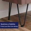 SMARTSTANDARD 8 Inch Heavy Duty Hairpin Furniture Legs, Metal Home DIY Projects for TV Stand, Sofa, Cabinet, etc with Rubber Floor Protectors Black 4PCS