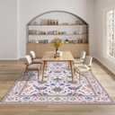 2x3 Entryway Rug 2x3 Washable Area Rugs Non-Slip Low Pile Throw Small Kitchen Rugs for Entryway Door Mat Indoor Entrance Bathroom,Printed Vintage Home Decor Rug (Pink Floral)