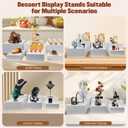 ZJS 6 Pcs Buffet Risers Display Stands, Food Risers, For Buffet Table Party Catering Dessert Jewelry Collectibles, Acrylic Cube Display Risers with Hollow Bottom (7",8",9",10",11",12") (white)