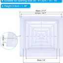 PATIKIL Square Air Vent Cover 18 x 18 Inch, 1pcs Plastic Air Return Grille Sidewall or Ceiling Air Diffuser for Home Office Bathroom Kitchen Toilet Ventilation, White