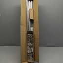 Brushed Nickel Bay Window Curtain Rods with Aluminum End Cap Finials and Brackets,Adjustable 32-86 Inch Center Rod for windows (20-82), 32-58 Inch Side Rods for windows (20-54) (32-58"&32-86"&32-58"(3 Sided), Brushed Nickel)