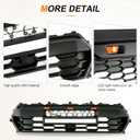 Front Grill Compatible With Toyota Tacoma 2024 2025 Matte Black Front Bumper Grille With Letters/Accessories/Amber Light Up