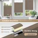 LazBlinds No Drill Cordless Cellular Shades, 39" W x 64" H, Taupe