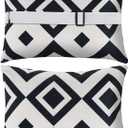 2 Pack Recliner Pillows for Head Chaise Lounge Head Resting Pillows Lounge Pillow Outdoor Lumbar Pillow for Recliner,Beach Chair,Office Chair Neck or Lumbar Attachment,Waterproof (Stripe Style)