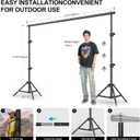 Backdrop Stand 6.5 x 6.5 FT, Adjustable Photography Backdrop Support System Kit with 4 Clamps and Carrying Bag for Parties, Wedding, Photography, Festival Decoration