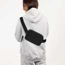 Waist Belt Bag Fashion Fanny Women and Men Gift Waist Pack With Adjustable Strap For Travel Running Hiking Walking Black