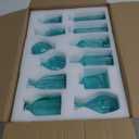Bud Vases in Bulk 24, Blue Glass Vase, Small Vases for Flowers, Modern Ribbed Glass Bud Vase Wedding Flower Vase Blue Decor Baby Shower Party Centerpieces Home Room Table Decorations