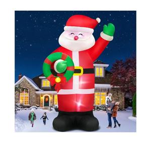Danxilu 12 FT Giant Christmas Inflatable Santa Claus Outdoor Decorations Built-in LED Lights, Large Inflatable Santa Blow up Yard Decorations IP44 Waterproof Xmas Decor for Outside Lawn Holiday Party