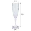 Plastic Champagne Flutes,48PCS White Solid Wine Glasses Goblets Shatterproof Mimosa Bar Reusable Vintage Champagne Flutes Stemmed Drinking Cups for Weddings, Bachelor Parties, Toasting,Cava, Prosecco