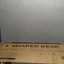 Casaottima Gaming Desk with Power Outlets & LED Lights, 43 Inch Reversible L Shaped Computer Desk with Shelves & Storage Bag, Corner Desk for Home Office, Black