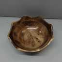 Mother's Day Handmade Large Wooden Bowl Mango Wood Decorative Bowl for Veggies, Fruits Wooden Serving Scalloped Bowl Modern Rustic Home Decorations Home Party Wedding Dcor 12 x 4.5 x 11 Inches