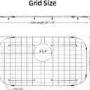 Sink Protector Grid 26-1/16" x 14-1/16", Rear Drain with Corner Radius 3-1/2", stainless steel sink grid for sink protectors